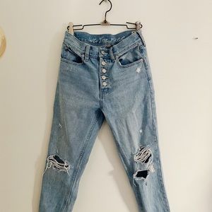 Button front free people jeans size 25